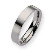 Titanium 5mm Brushed Flat Wedding Band