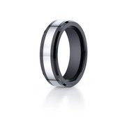 Black Ceramic   Cobalt Chrome Comfort Fit 7mm Wedding Band