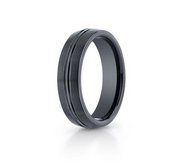 Black Ceramic  Seranite  6mm Wedding Band