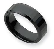 Ceramic Black 8mm Polished Band