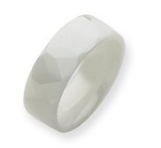 Ceramic White 8mm Polished Wedding Band