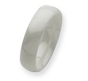 Ceramic White 6mm Polished Wedding Band