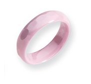 Ceramic Pink Faceted 5 5mm Polished Wedding Band