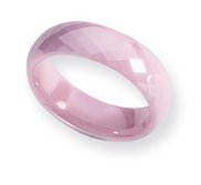 Ceramic Pink Faceted 6mm Polished Band