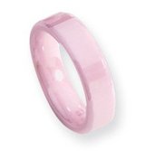 Ceramic Pink Flat 5 5mm Polished Wedding Band