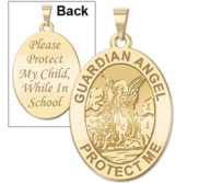 Guardian Angel  School Protect  Double Sided Medal   EXCLUSIVE 