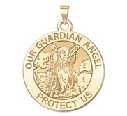 Our Guardian Angel   Round Religious Medal   EXCLUSIVE 