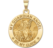 My Guardian Angel   Be My Guide   Round Religious Medal   EXCLUSIVE 