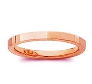 14k Rose Gold 2mm Flat Satin Finish Wedding Band