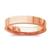 14k Rose Gold 3mm Tapered Satin Finish Wedding Band