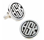 Personalized Sterling Silver Monogram Cufflinks