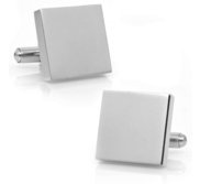 Engravable Stainless Steel Square Cufflinks