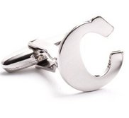 Genuine Sterling Silver Letter  C  Cufflinks