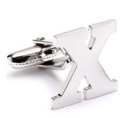 Genuine Sterling Silver Letter  X  Cufflinks