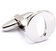 Genuine Sterling Silver Letter  O  Cufflinks