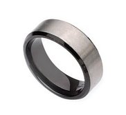 Titanium Black Plated 8mm Brushed Wedding Band