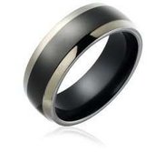 Titanium Two tone 7mm Polished Wedding Band