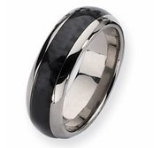 Titanium Carbon Fiber 8mm Polished Band