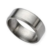 Titanium 8mm Brushed Top Bevel Wedding Band