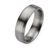 Titanium 6mm Brushed Top Bevel Wedding Band