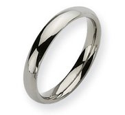 Titanium Polished Comfort Fit 4mm Wedding Band