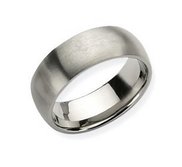 Titanium 8mm Brushed Comfort Fit Wedding Band