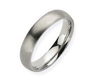 Titanium 5mm Brushed Comfort Fit Wedding Band