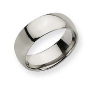 Titanium Polished Comfort Fit 8mm Wedding Band