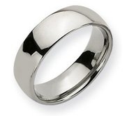 Titanium Polished Comfort Fit 7mm Wedding Band