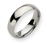 Titanium Polished Comfort Fit 6mm Wedding Band