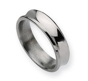 Titanium Concave 6mm Polished Wedding Band