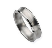 Titanium Concave 6mm Brushed Wedding Band