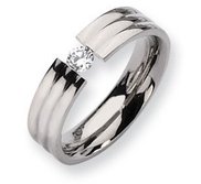 Titanium 6mm 0 25ct  Diamond Wedding Band