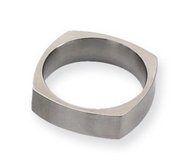 Titanium Square 6mm Satin Wedding Band