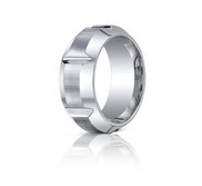 Cobalt Chrome Beveled EdgeComfort Fit 10mm Wedding Band