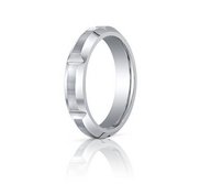 Cobalt Chrome Beveled EdgeComfort Fit 5mm Wedding Band