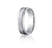 Cobalt Chrome Comfort Fit Ridged Edge 6mm Wedding Band