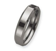 Tungsten Beveled Edge 6mm Polished Wedding Band