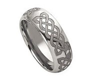 Tungsten 8mm Laser Design Wedding Band