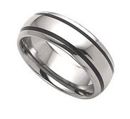 Dura Tungsten Enameled 8mm Polished Wedding Band