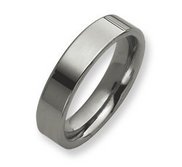 Tungsten Flat 6mm Polished Wedding Band