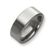 Tungsten Flat 8mm Polished Wedding Band