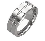 Dura Tungsten Grooved 8mm Polished Wedding Band