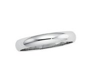 Platinum 4mm Half Round Featherweight Band