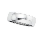 Platinum 6mm Half Round Wedding Band