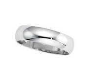 Platinum 8mm Half Round Featherweight Band