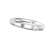 Platinum 2mm Half Round Wedding Band