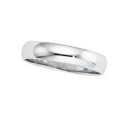 Platinum 4mm Half Round Wedding Band