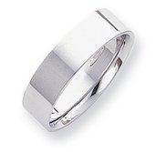 Platinum 6mm Flat Wedding Band