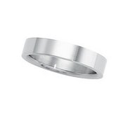 Platinum 4mm Flat Wedding Band